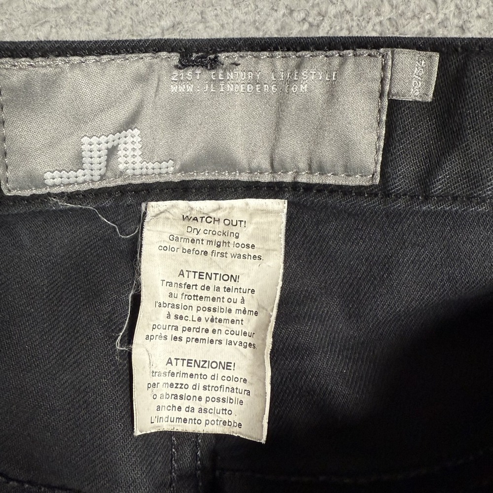 J Lindeberg Jeans Mens 29x33 Black Jay Jet Set Skinny Denim Casual Preppy Logo - Picture 9 of 13